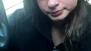 Lesbian Bestfriend Surprises With Sloppy Road Head in Car