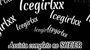 Icegirlxx's pink pussy gets wet seeing a huge cock