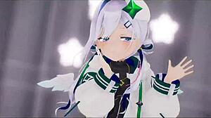 Amane Kanata Hentai Hololive 3D Dance Turns Into Cute Creampie Scene.