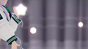 Amane Kanata Hentai Hololive 3D Dance Turns Into Cute Creampie Scene.