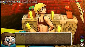 Femdom Teen Covers Face with Cum in Hornycraft Ep 45!