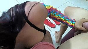 Exciting moans from stepmother in new year's homemade gathering