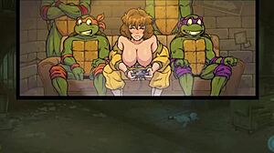 Akaburu's star channel presents April's big tits and an animecum game