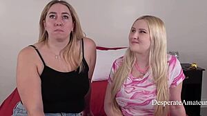 Can desperate amateurs Emma, Ellie, and Bratty handle this wild milf threesome?