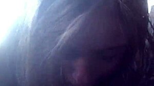 Lesbian Bestfriend Surprises With Sloppy Road Head in Car