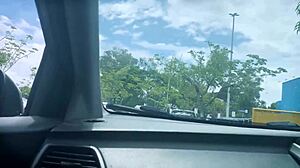 milf teases me in the mall, makes me cum in parking lot with big tits handjob