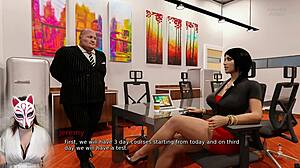 Anna's Exciting Job Interview in Miniskirt