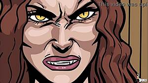 vampire queen gets dominated by big black cock