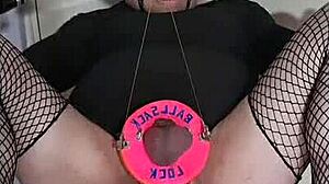 Crossdressing sissy dominates self in intense gay bdsm