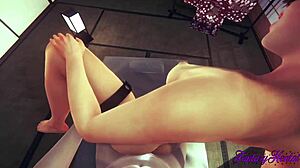 hentai 3d pov blowjob and boobjob in japanese anime