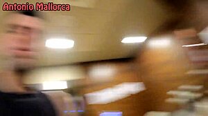 Big tits homemade brunette gets pounded in the gym