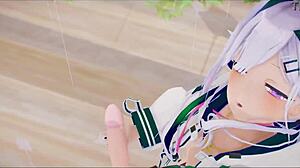 Amane Kanata Hentai Hololive 3D Dance Turns Into Cute Creampie Scene.