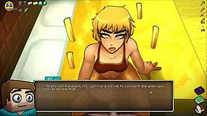 Femdom Teen Covers Face with Cum in Hornycraft Ep 45!