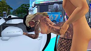 tattoo slut craves rough anal and face banging for cash in hentai