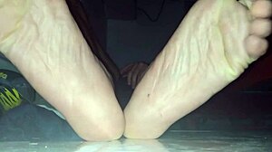 Gay amateur action with bare feet and socks