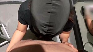 Public fitting room action with horny Filipina gets wild