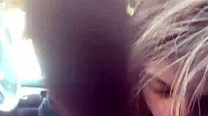 Lesbian Bestfriend Surprises With Sloppy Road Head in Car