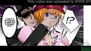 One Piece hentai Koala submits in Dressrosa orgy