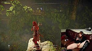Gamer slut forgot cam during dildo play