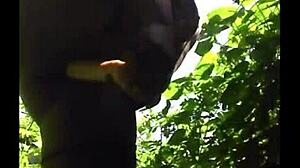 Flexible Ebony Legs in Outdoor Pussy Fuck