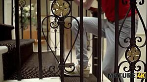 Mature4k sexy april velvet is running her horny business and use her big tits and tight pussy to make profits