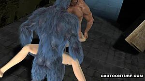 Yo, this busty 3D cartoon babe got double-teamed in jail!