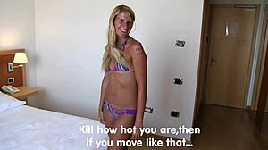 Italian amateur ragazza goes hard in first scene