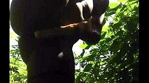 Flexible Ebony Legs in Outdoor Pussy Fuck