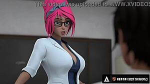 hentai milf principal drilled doggystyle before the class