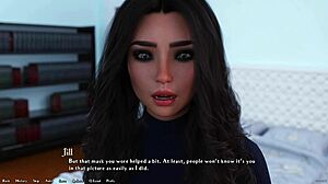 Dik 143's hot brunette game with makeup and cum shots