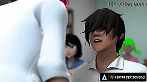 hentai milf principal drilled doggystyle before the class