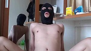 I love playing anal in red mask