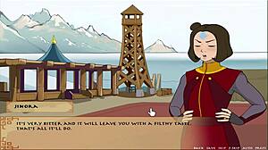 Look at Korra's tits in this wild anime game!