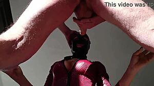 Preview: MILF in LEATHER CATSUIT and BOOTS Banged Hard