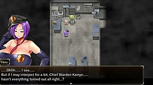 karryn’s prison hentai ep 12 rough threesome with slime and thug