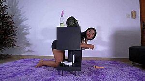 she got stuck cleaning, but her stepbrother couldn't resist fucking her