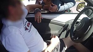 I masturbate a stranger in his car while my husband films everything