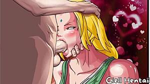 In the anime world, Tsunade engages in hentai adventures with intense scenes