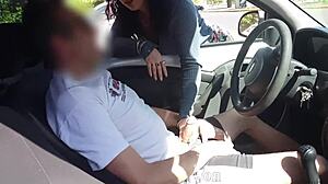 I masturbate a stranger in his car while my husband films everything