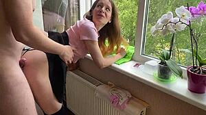 Petite girl next door gets roughly fucked and creampied
