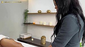 Hot Latina masseuse gets fucked on her big ass