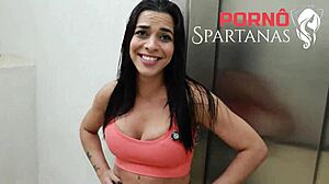 Thay Gives Rough Blowjob To Big Cock Behind Scenes