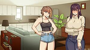 Amy Rides Chloe's Huge Futa Cock In Benefitship Game