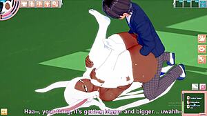 Can This Big-Ass Bunny Handle Intense Fucking to Orgasm in Hentai Game?