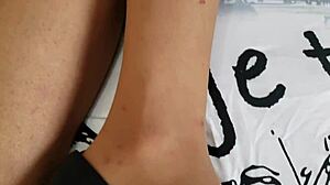 Close up of a bold beauty in pantyhose, talking dirty like an expert