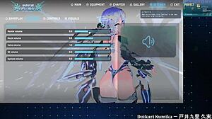 Android girl in AI-Deal-Rays hentai game delivers steamy blowjobs for health boosts.