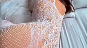 Look at this beautiful Latina shaking her big ass in prone bone and on all fours