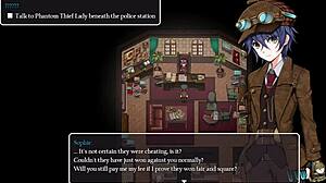 She grabs something weird in his box