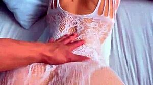 Look at this beautiful Latina shaking her big ass in prone bone and on all fours