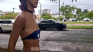 Hairy Pits and Small Tits Bouncing in Public